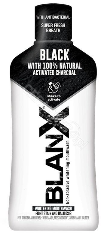 COSWELL Blanx Black wybielający płyn do higieny jamy ustnej z aktywnym węglem 500 ml