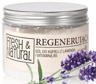 fresh&natural REGENERUJĄCA sól do kąpieli z lawendą i witaminą B5 500g Fresh&Natural