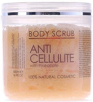 Hristina Cosmetics Antycellulitowy peeling do ciała Ananas - Hristina Cosmetics Sezmar Professional Body Scrub Anti Cellulite With Pineapple