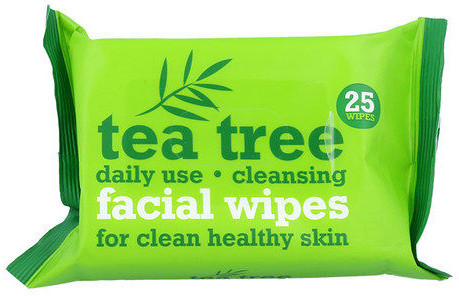 Xpel Tea Tree Cleansing Facial Wipes 25szt W Chusteczki do twarzy do skóry wrażliwej