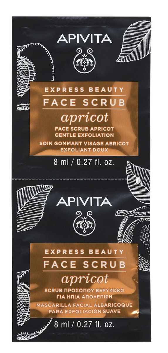 Apivita Apivita Express Beauty Morela - delikatnie złuszczający peeling do twarzy 2x8ml