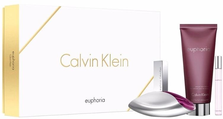 Calvin Klein br>Euphoria Woman zestaw woda perfumowana spray 100ml + perfumowany balsam do ciała 200ml + miniatura wody perfumowanej 10ml