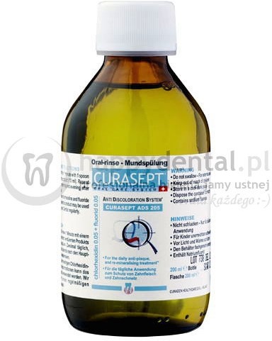 Curaden CURASEPT ADS 205 200ml - płyn do płukania jamy ustnej z chlorheksydyną 0