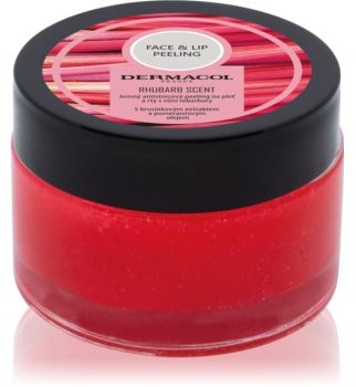 Dermacol Face & Lip Peeling Rhubarb peeling cukrowy do ust i policzków 50 ml