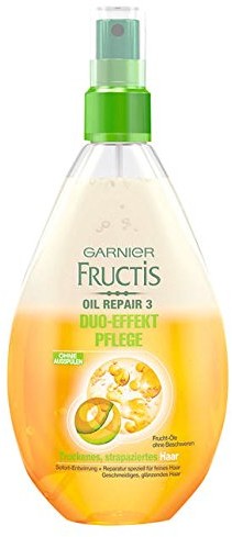 Garnier Fructis Duo efekt Oil Repair kuracja dla włosów, intensywny olejek do włosów do rozpylania bez wypłukać w pielęgnacji (z wysokiej jakości naturalnego olejami zapewnia suchy, strapaziertes akc C3473020