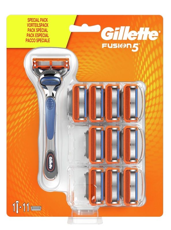 Gillette maszynka do golenia męska Fusion5 + 10 głowic