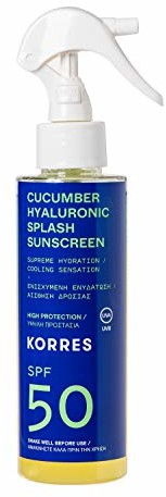 Korres Cumber Hyaluronic SPLASH 2-fazowy spray do ochrony twarzy i ciała SPF50, 1 opakowanie (1 x 150 ml)
