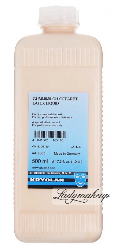 KRYOLAN LATEX LIQUID - Latex/ mleczko do efektów specjalnych (kolor) 500 ml - ART. 2553 KR2553