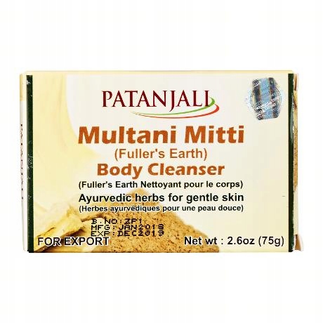 Patanjali Ajuwerdyjskie mydło z glinką Multani-Mitti 75g PATANJALI - każdy typ skóry 8904109450228
