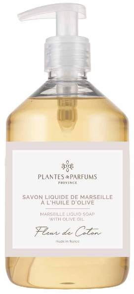 PLANTES&PARFUMS PROVENCE Tradycyjne Mydełko Marsylskie - Cotton Flower - Kwiat Bawełny - 500ml 120201