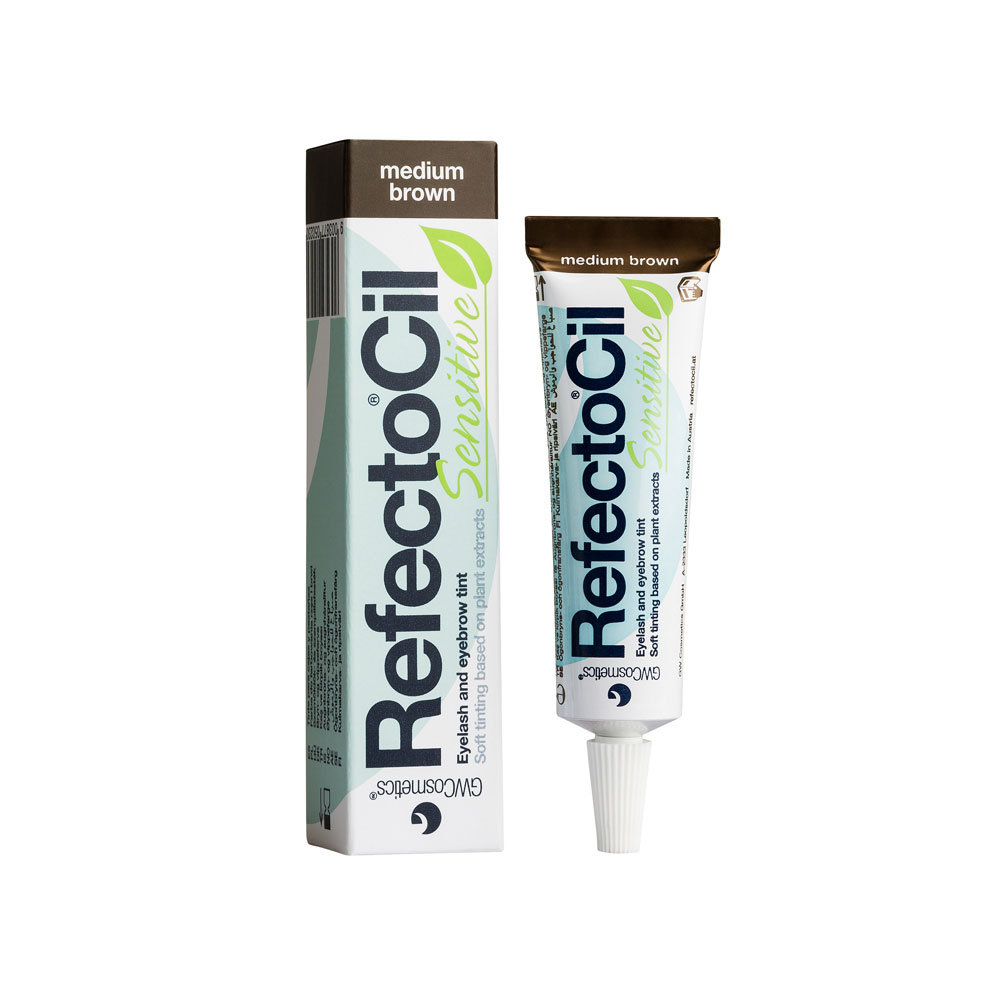 RefectoCil Sensitive Eyelash And Eyebrow Tint pielęgnacja rzęs 15 ml dla kobiet Medium Brown