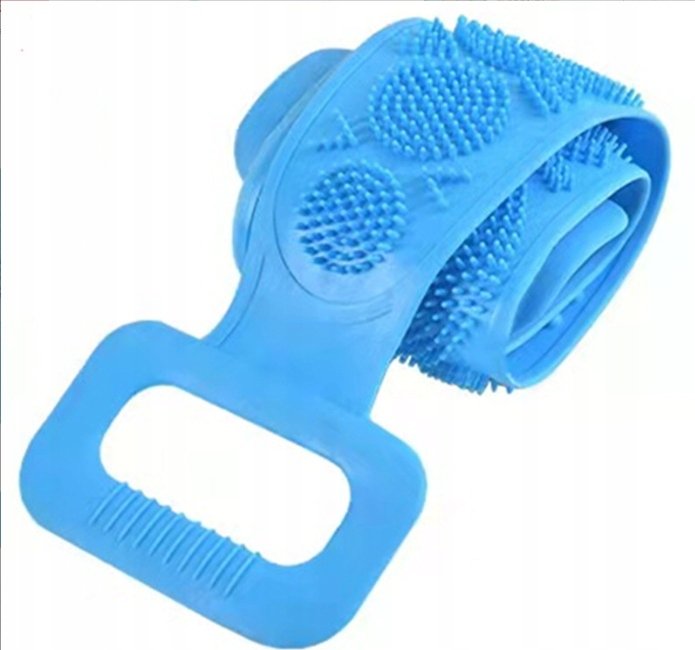Silikonowa Myjka Masażer Do Pleców Ciała, 60cm, Niebieska