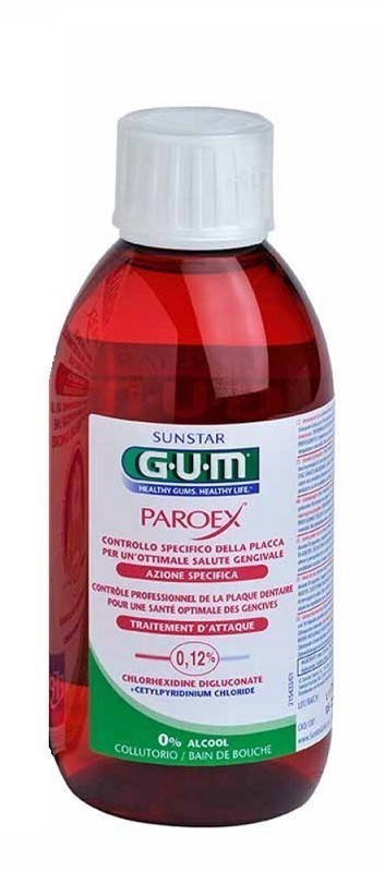 Sunstar EUROPE S.A GUM Paroex 0,12% Płyn do płukania jamy ustnej 300 ml 9073358