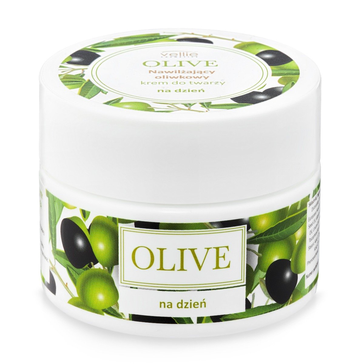 Vellie, Olive, Nawilżający oliwkowy krem do twarzy na dzień, 50 ml