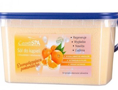 CosmoSPA uzdrowiskowa sól do kąpieli z kolagenem Energetyzująca Pomarańcza 3 kg