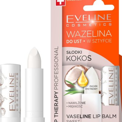 Eveline Lip Therapy wazelina do ust wsztyfcie Słodki Kokos 3.8g  72279